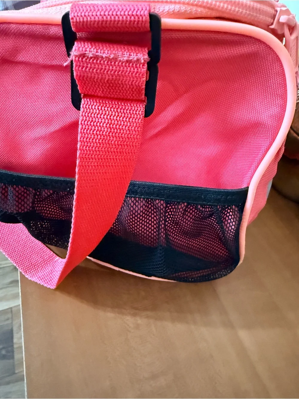 Puma Gray and Red Athletic Duffel with Shoulder Strap